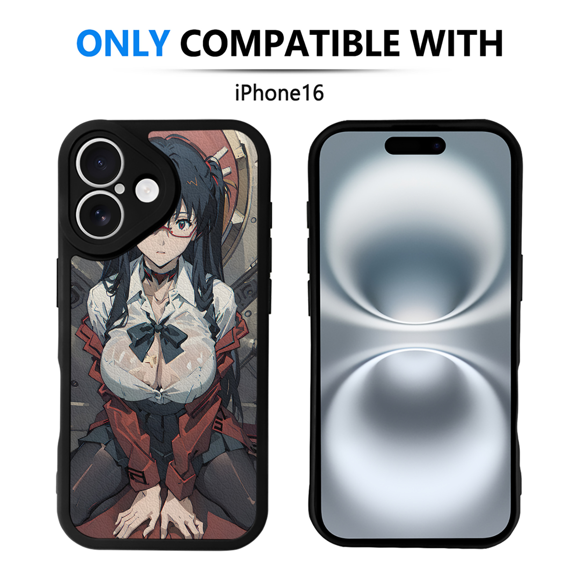 （画像用） EVA 新世紀エヴァンゲリオン 【iPhone 16シリーズ対応】シリコンスマホケース（レザー調） 材質：シリコン